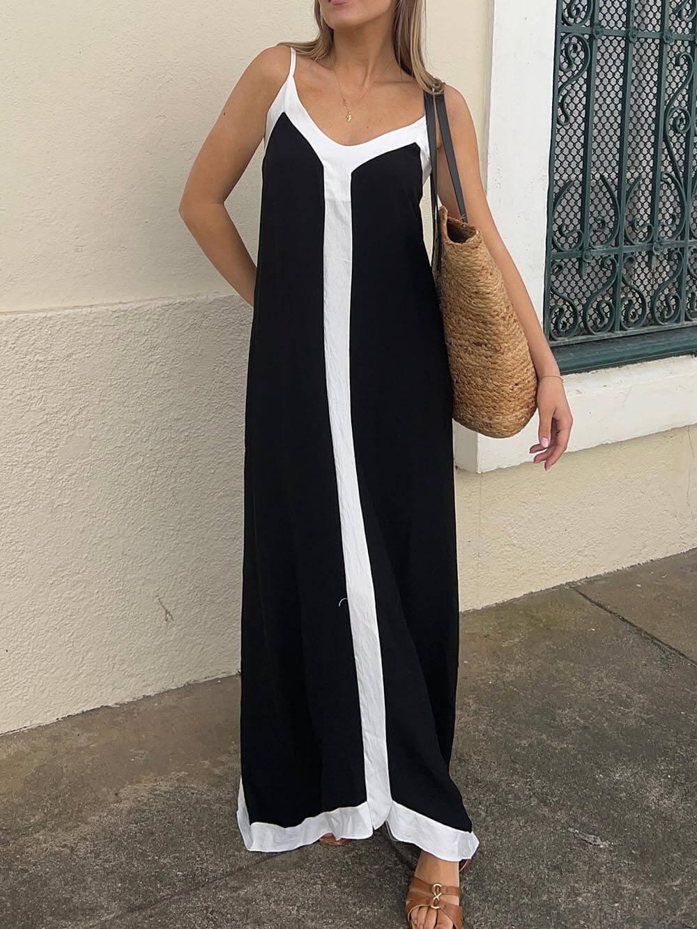 Nancy | Robe Midi Colorblock Style Lavechic Île Henri Lyon