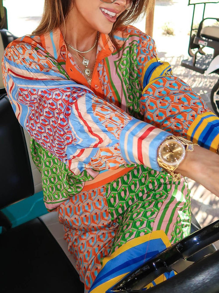 Josephine | Chemise Unique Colorée au Look Tropical Henri Lyon