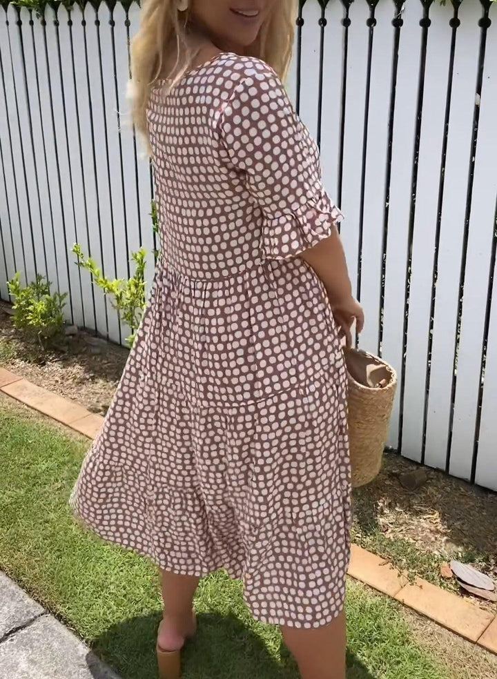 Nicola - Robe midi à manches courtes Henri Lyon