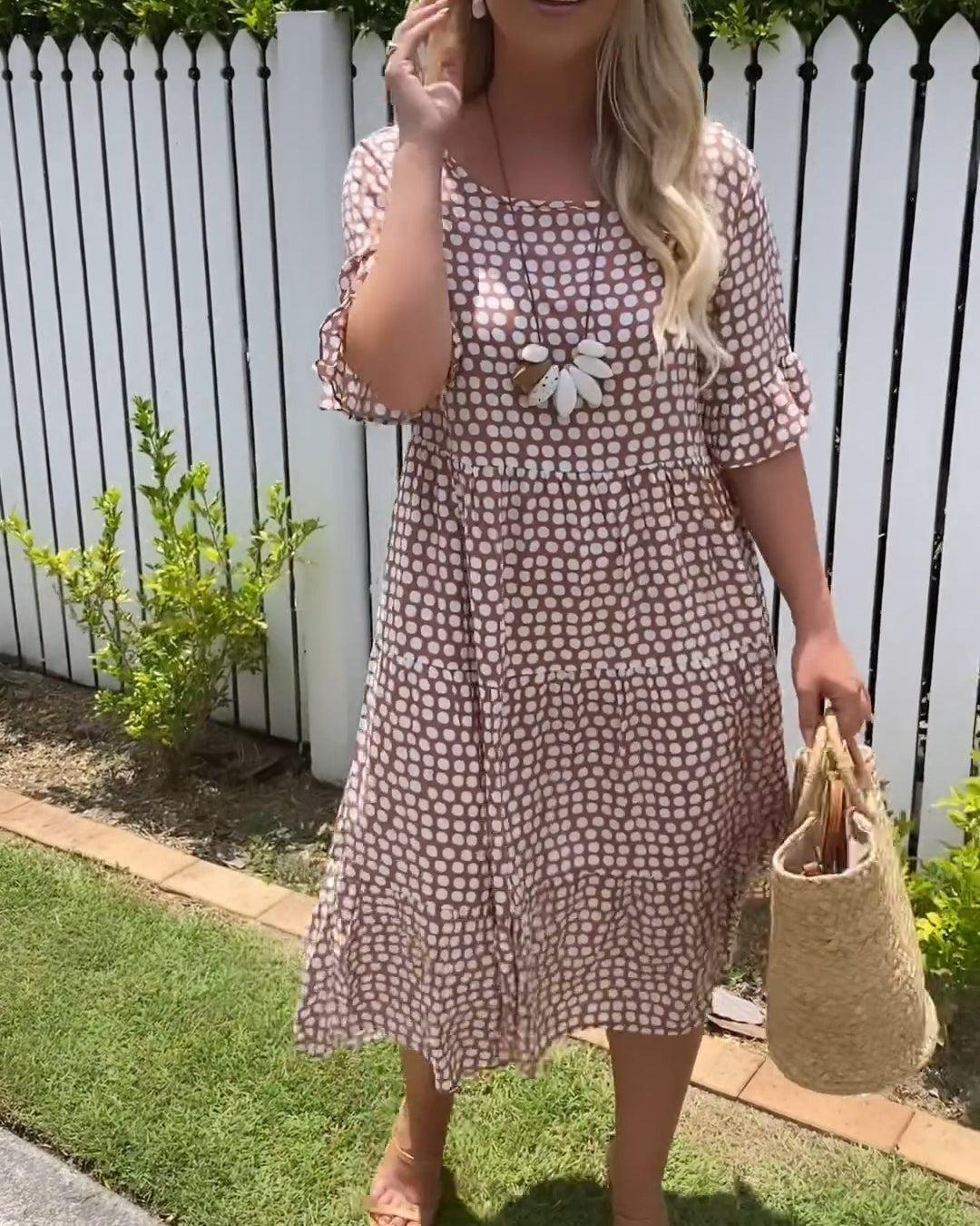 Nicola - Robe midi à manches courtes Henri Lyon
