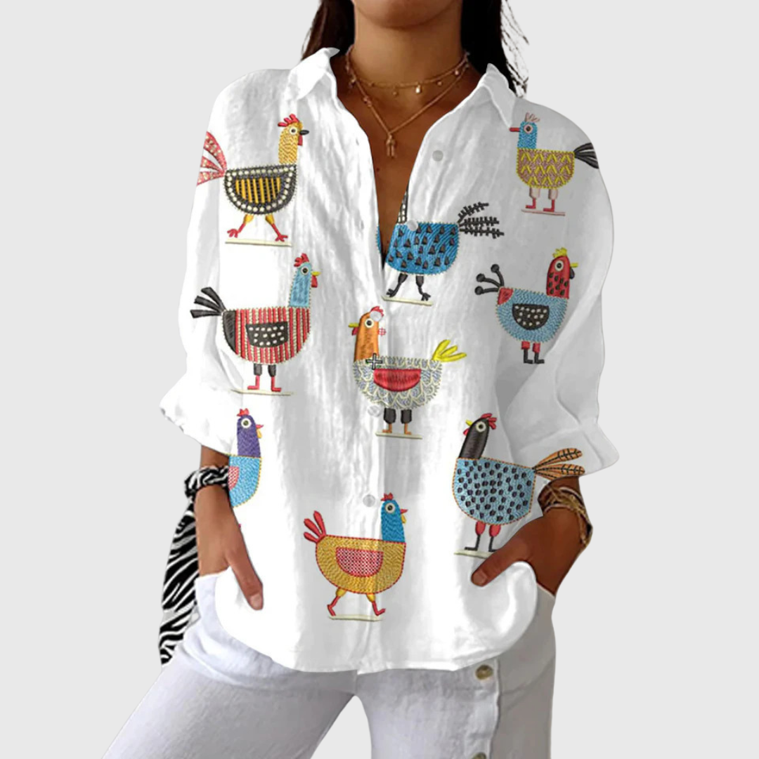 Blouse imprimée légère et colorée Henri Lyon