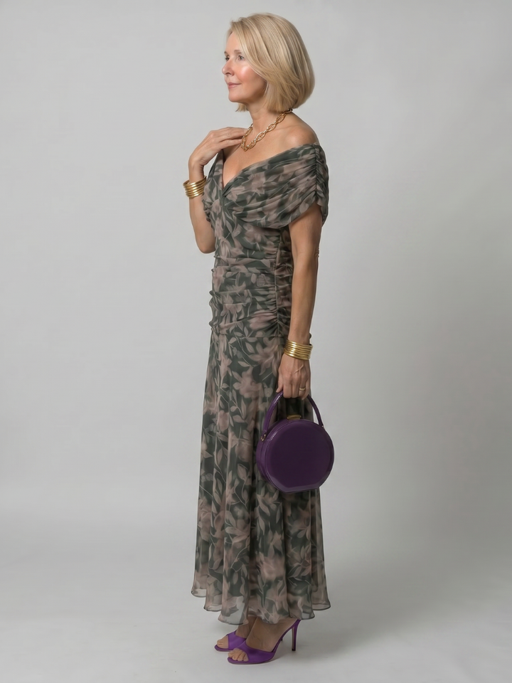 Calen - Robe Midi à Épaules Dégagées Henri Lyon