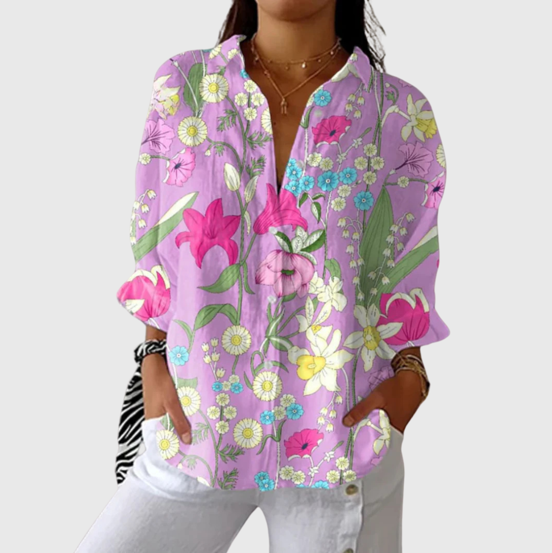 Blouse imprimée légère et colorée Henri Lyon