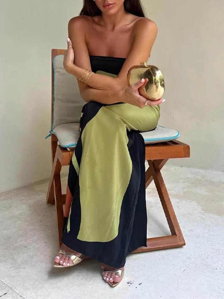 Joan | Robe de soirée maxi imprimée sans manches au style côtier Henri Lyon