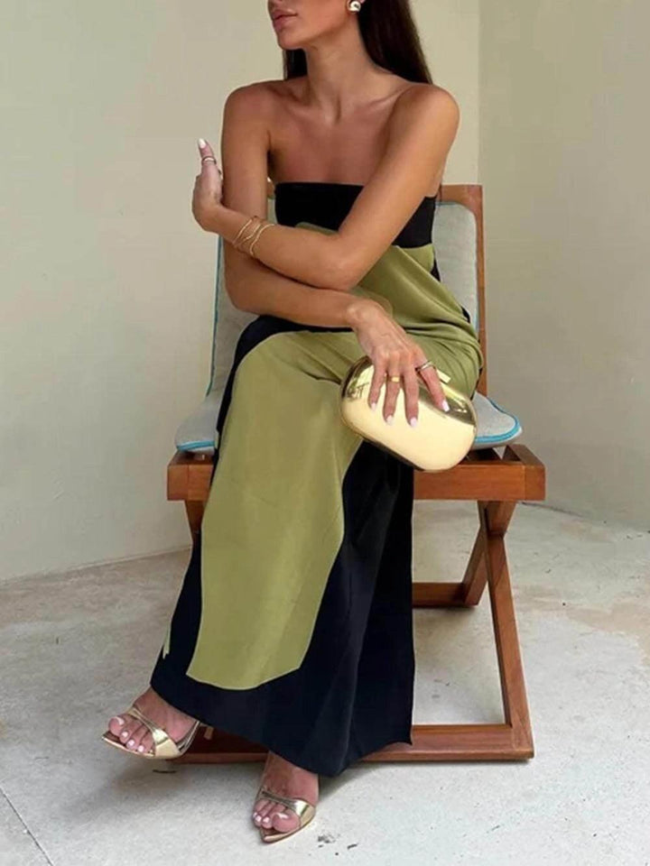 Joan | Robe de soirée maxi imprimée sans manches au style côtier Henri Lyon