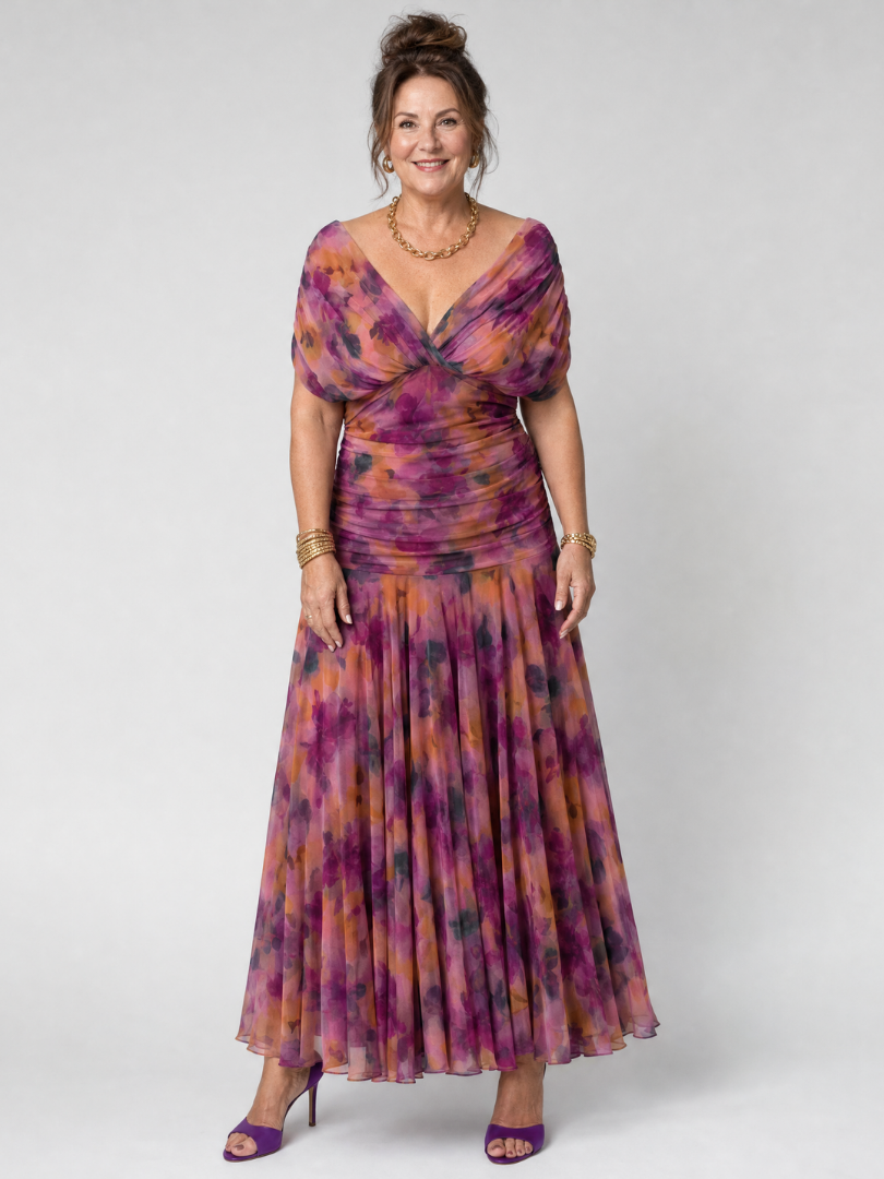 Calen - Robe Midi à Épaules Dégagées Henri Lyon