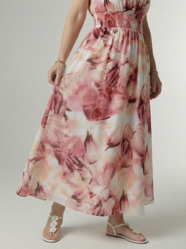 Sylin - Robe Midi à Encolure Halter Rassemblée Henri Lyon