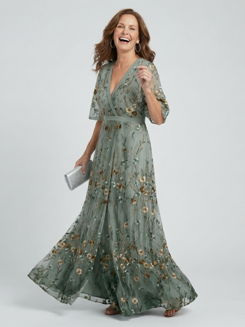 Selora | Robe Maxi à Fleurs avec Col Halter Henri Lyon