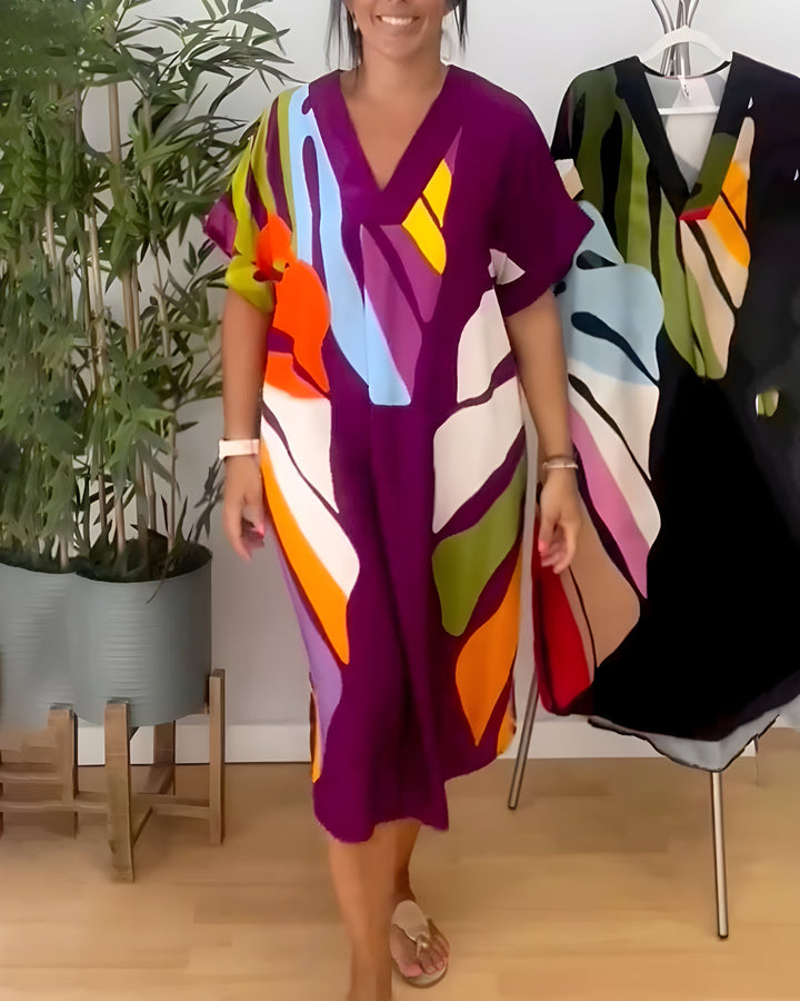 Rianna - Robe à Imprimé Abstrait Henri Lyon