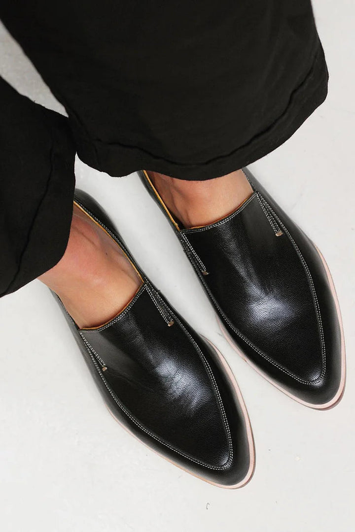 Zofia™ | Mocassin Patchwork Noir Henri Lyon
