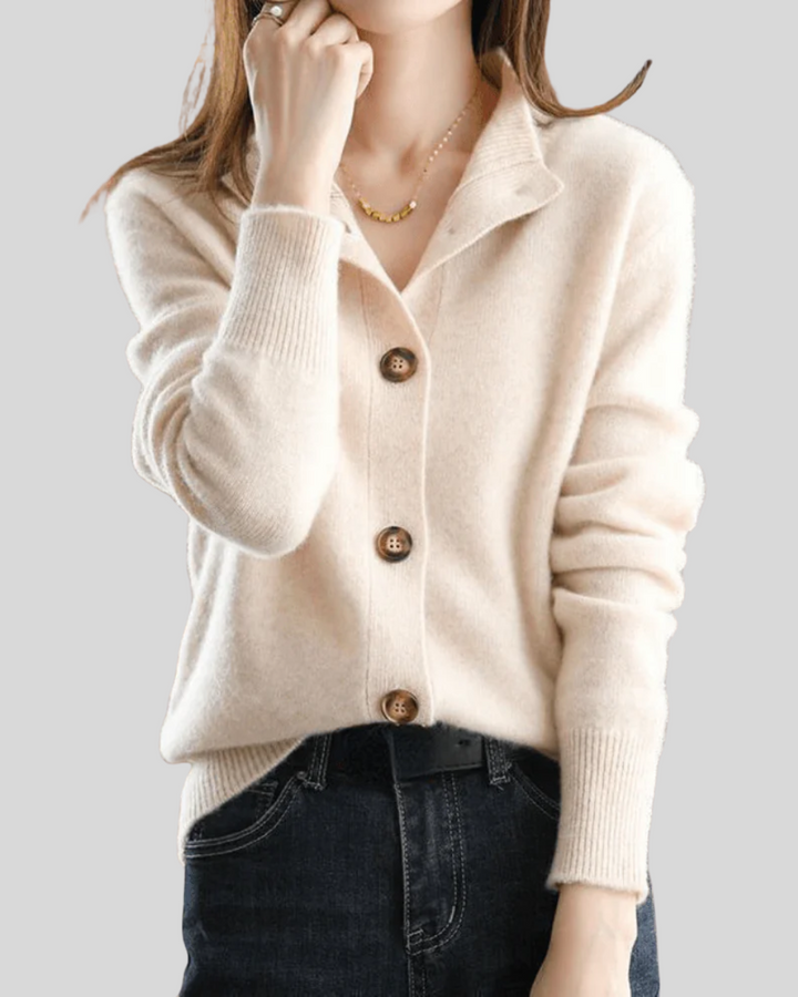 Claire | Cardigan en Cachemire Style Rétro Henri Lyon