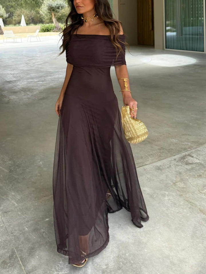 Dóra - Robe Maxi Élégante en Mesh Henri Lyon