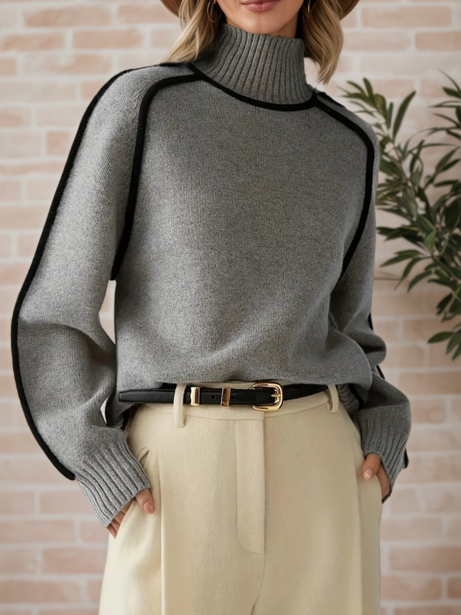 Donna | Pull Élégant à Col Haut Henri Lyon
