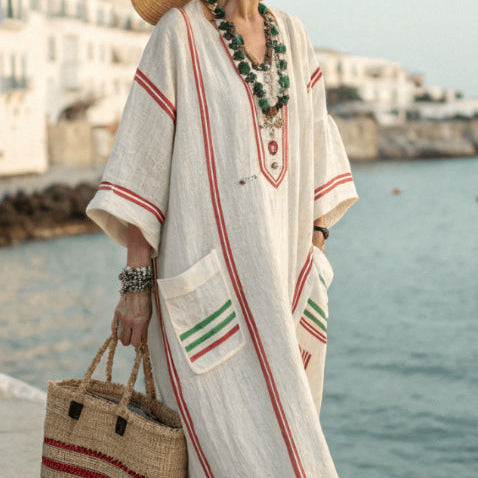 Robe Caftan "Mathilde" – Riviera Éclatante Henri Lyon