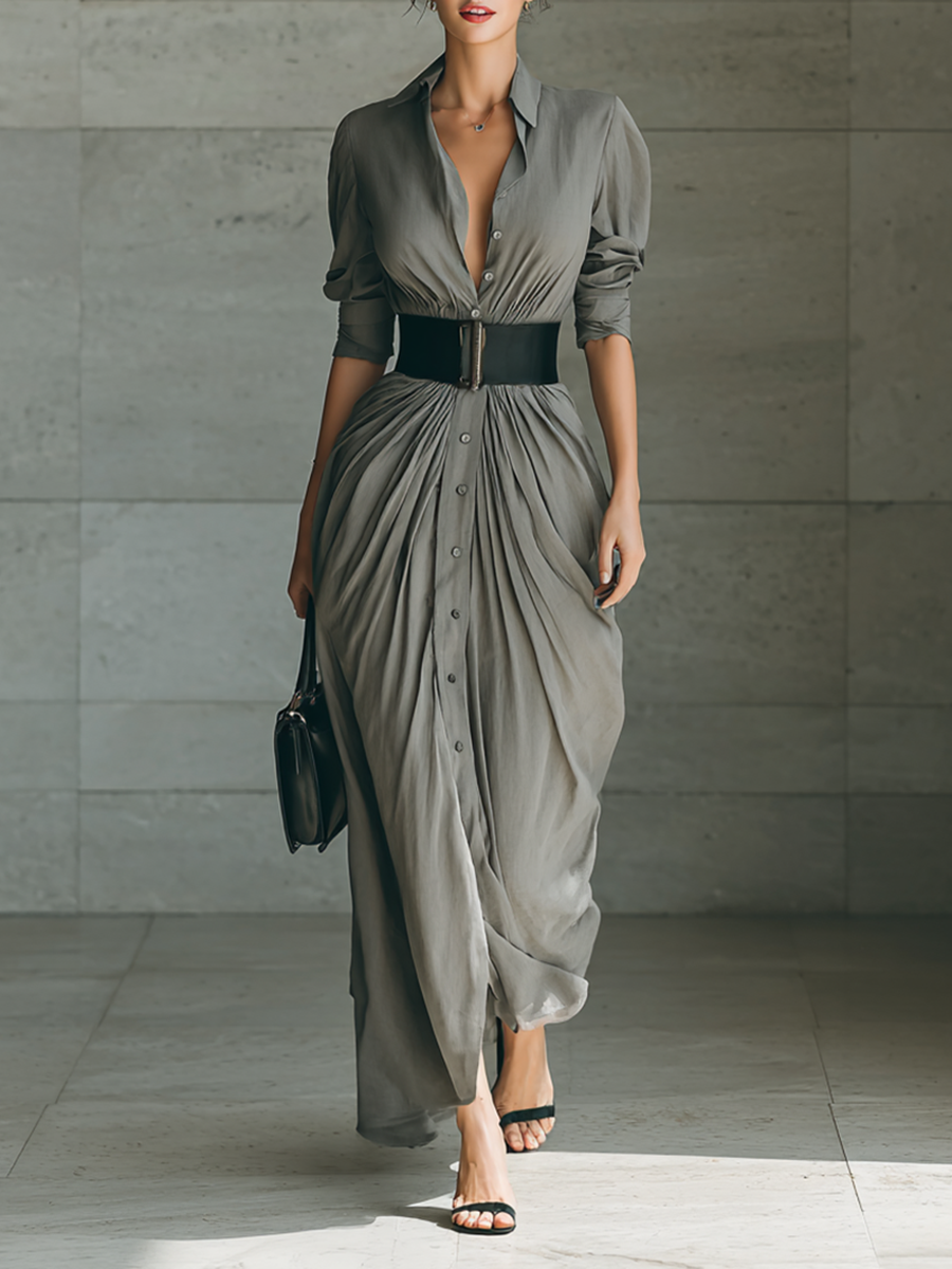 Zahara - Robe longue plissée Henri Lyon