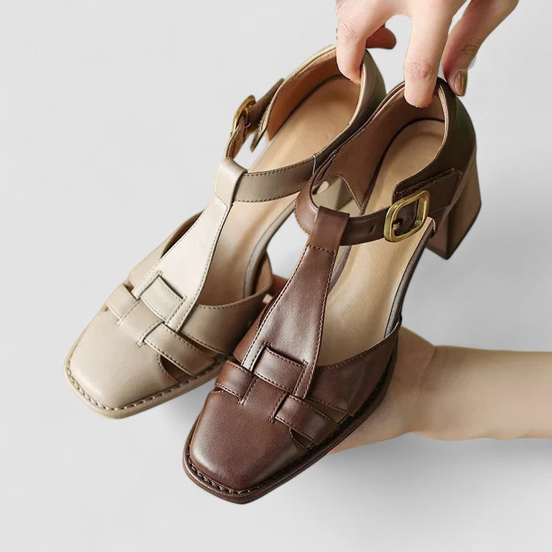 Elyxiana | Talons blocs orthopédiques avec bride en T Henri Lyon
