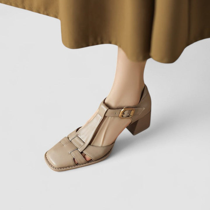 Elyxiana | Talons blocs orthopédiques avec bride en T Henri Lyon