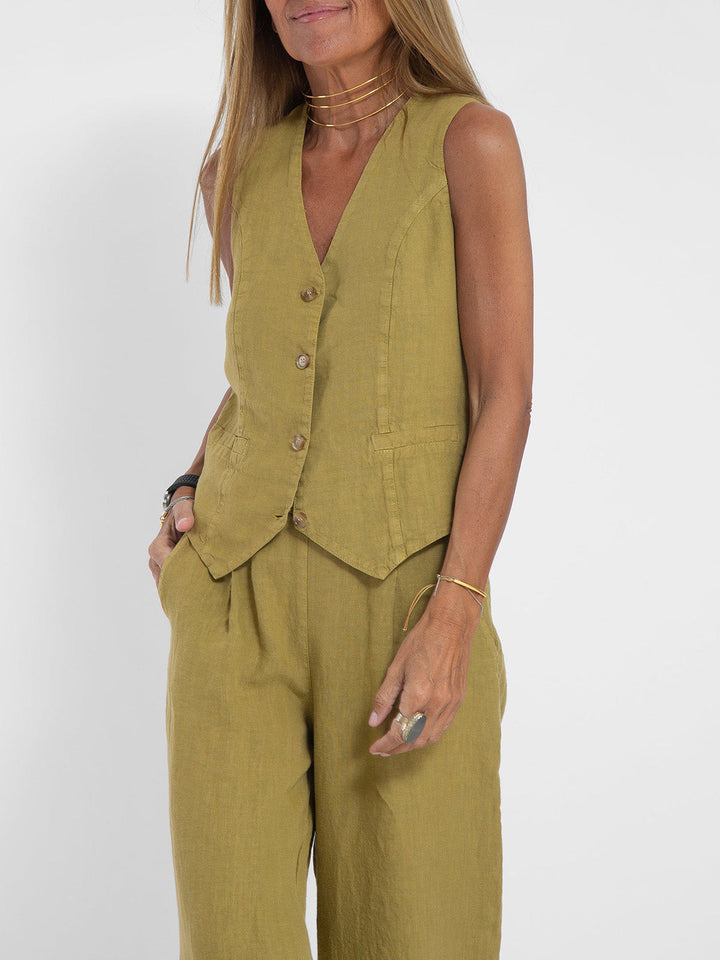 Aira - Ensemble Gilet Boutonné & Pantalon Large Henri Lyon