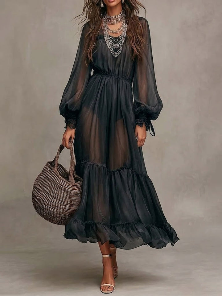 Gerda | Robe Midi Élégante avec Col en V Henri Lyon