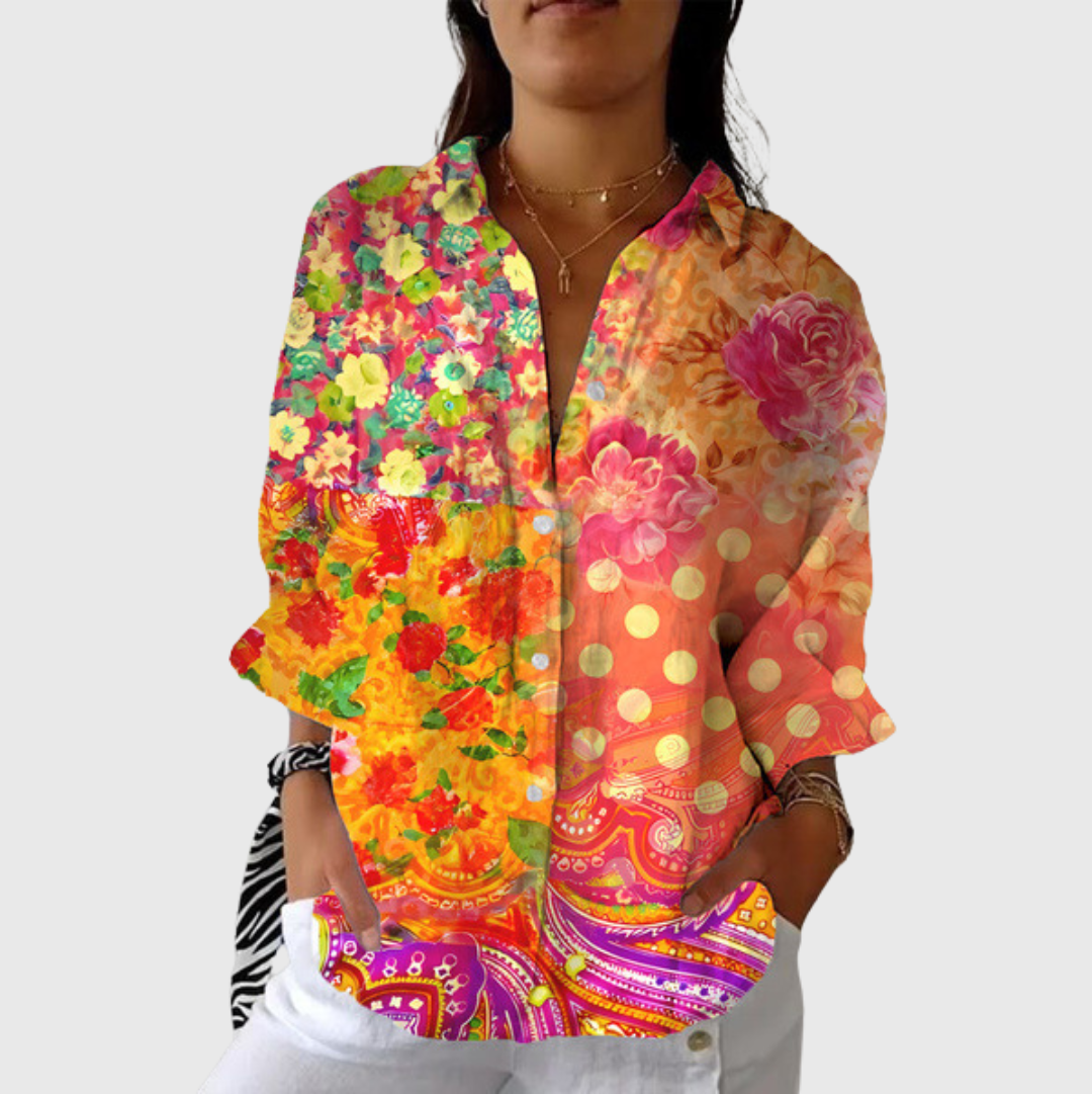 Blouse imprimée légère et colorée Henri Lyon