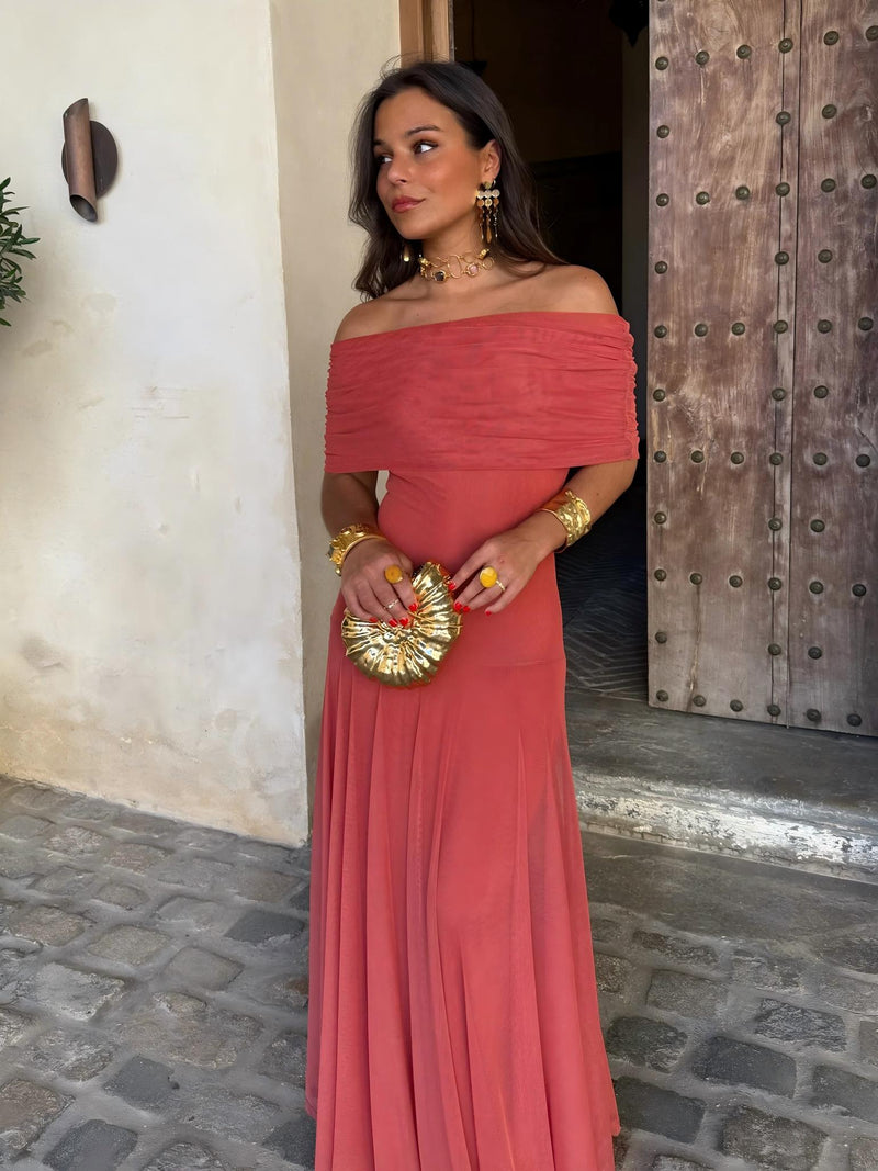 Dóra - Robe Maxi Élégante en Mesh Henri Lyon