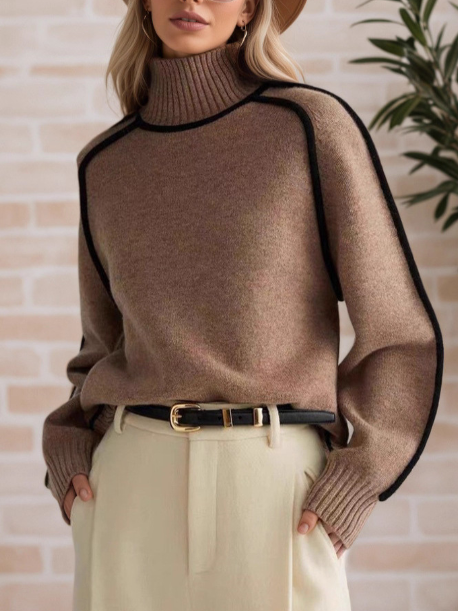 Donna | Pull Élégant à Col Haut Henri Lyon