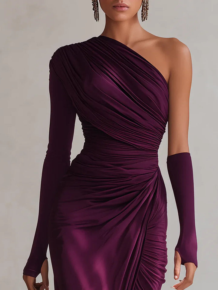 Rosalia - Robe maxi élégante violette à une épaule Henri Lyon