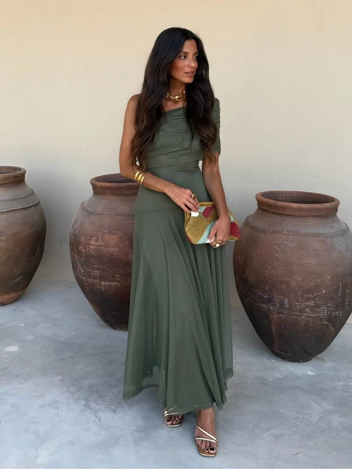 Dóra - Robe Maxi Élégante en Mesh Henri Lyon