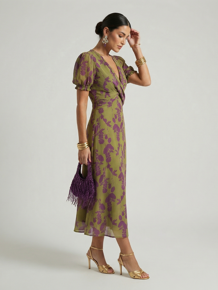 Virel - Robe Midi Florale Décontractée Henri Lyon