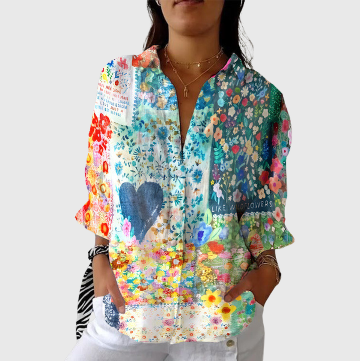 Blouse imprimée légère et colorée Henri Lyon
