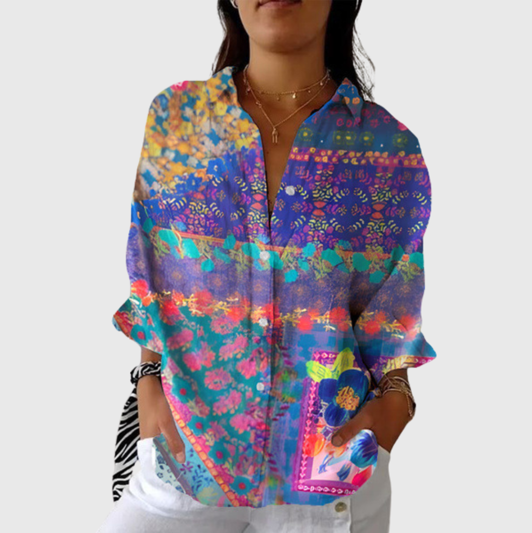 Blouse imprimée légère et colorée Henri Lyon