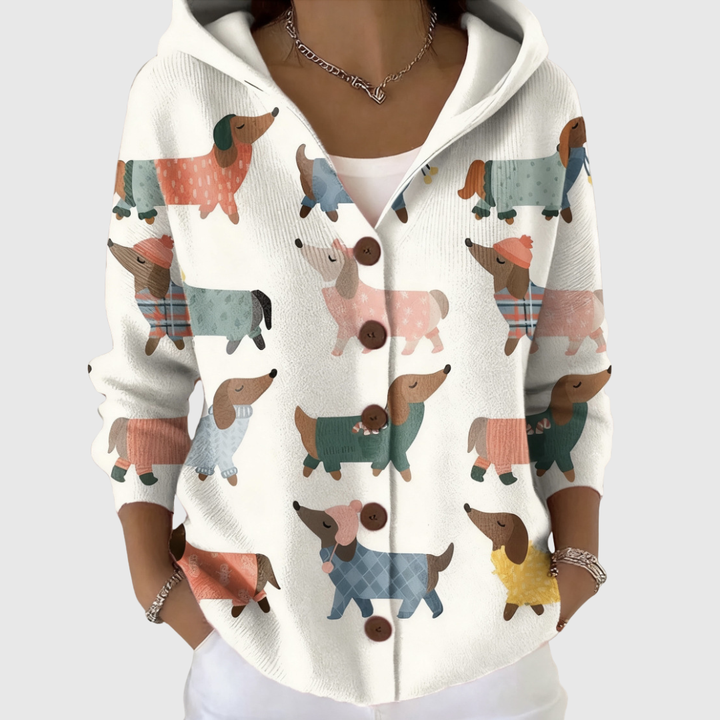 Cardigan Confort à Capuche en Maille Henri Lyon