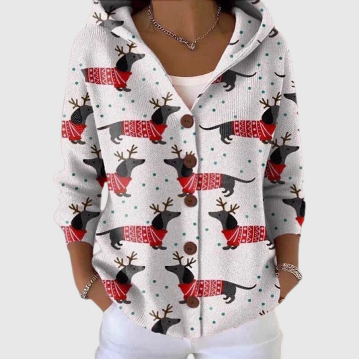 Cardigan Confort à Capuche en Maille Henri Lyon
