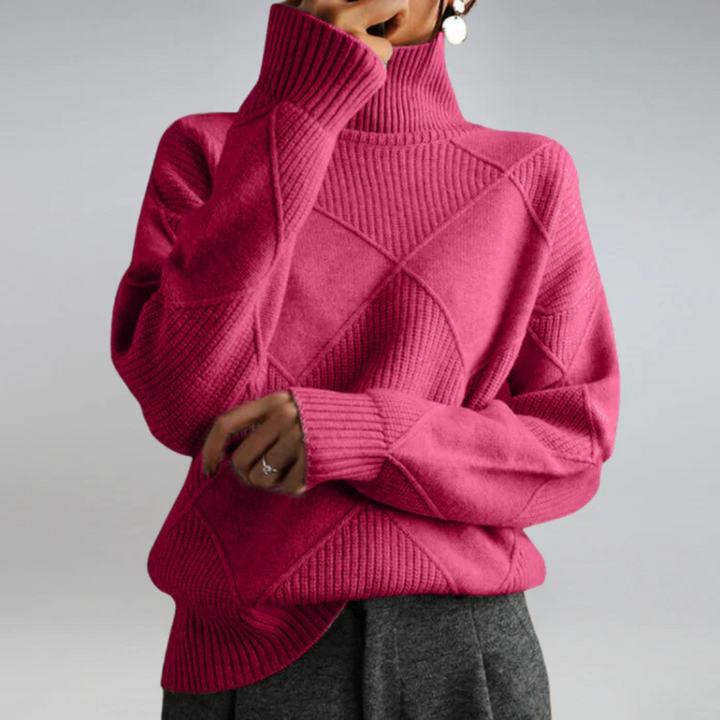 Lauren | Pull en Cachemire Luxueux à Col Montant Henri Lyon