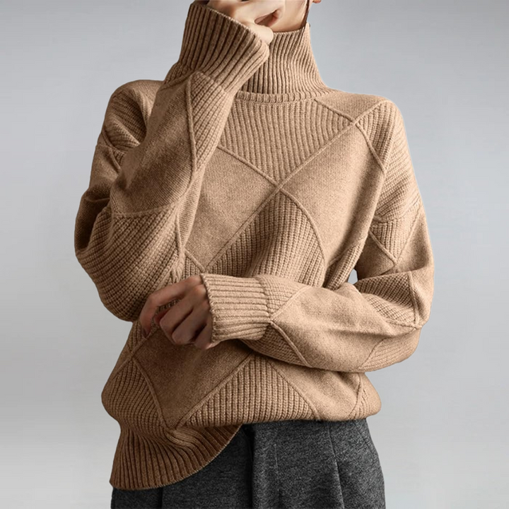 Lauren | Pull en Cachemire Luxueux à Col Montant Henri Lyon