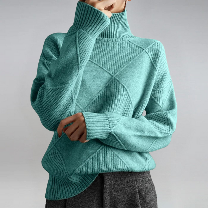 Lauren | Pull en Cachemire Luxueux à Col Montant Henri Lyon