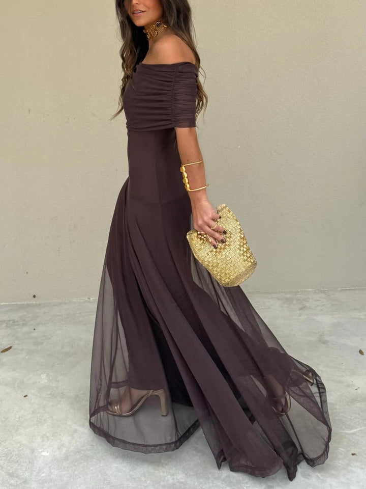 Dóra - Robe Maxi Élégante en Mesh Henri Lyon