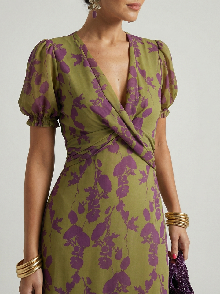 Virel - Robe Midi Florale Décontractée Henri Lyon