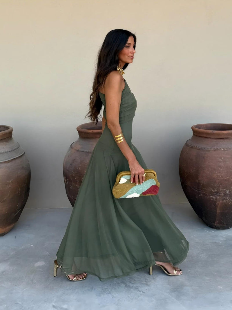 Dóra - Robe Maxi Élégante en Mesh Henri Lyon