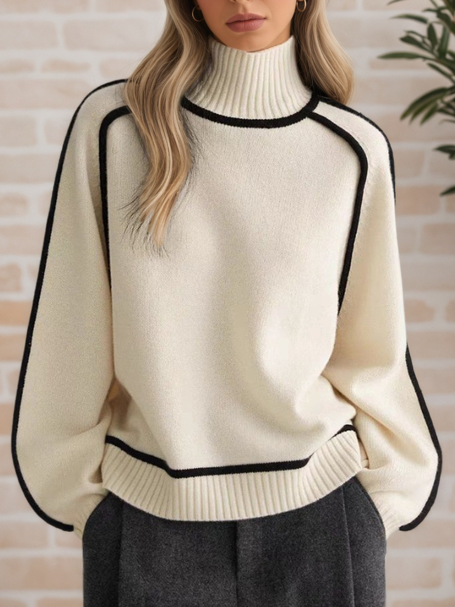 Donna | Pull Élégant à Col Haut Henri Lyon