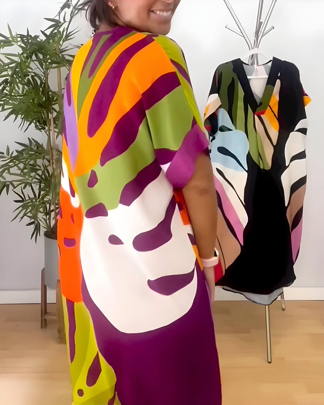 Rianna - Robe à Imprimé Abstrait Henri Lyon