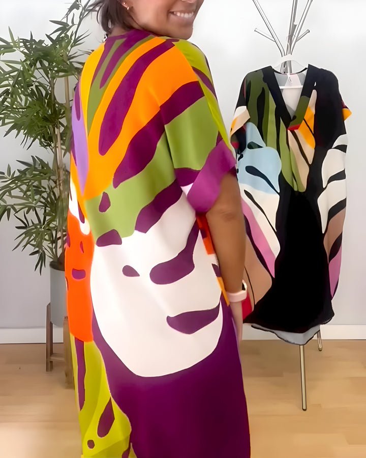 Rianna - Robe à Imprimé Abstrait Henri Lyon