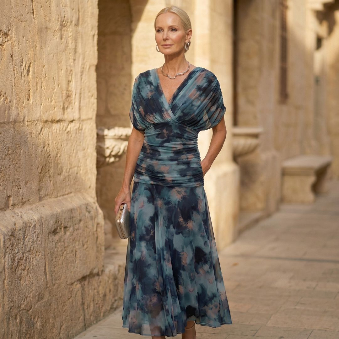 Luna | Élégante Robe Bleue Henri Lyon