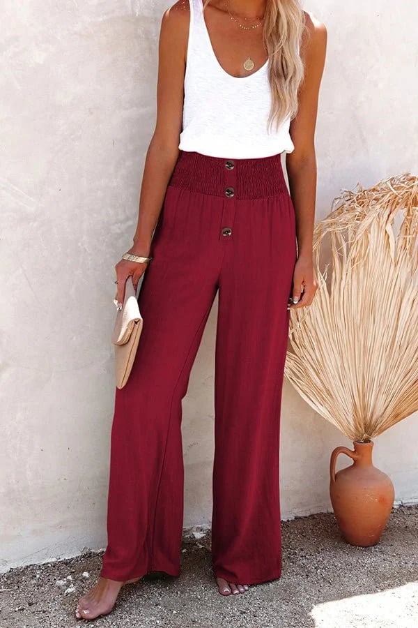 Riana - Pantalon Taille Haute Détendu Henri Lyon