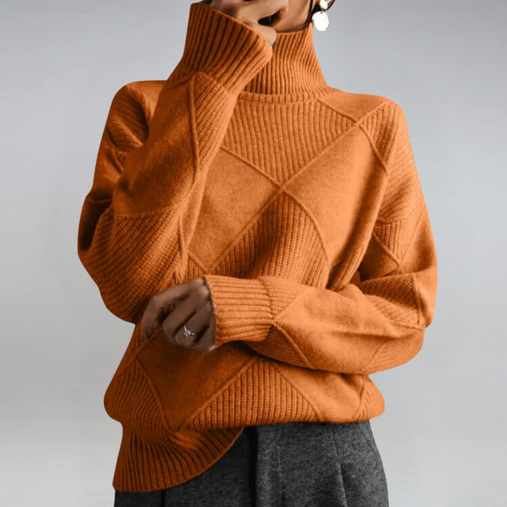 Lauren | Pull en Cachemire Luxueux à Col Montant Henri Lyon