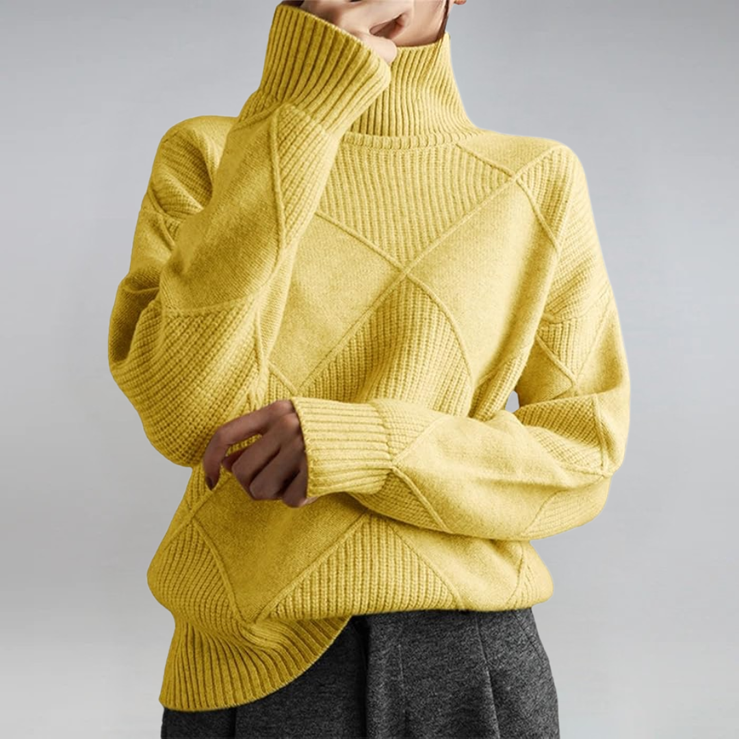 Lauren | Pull en Cachemire Luxueux à Col Montant Henri Lyon