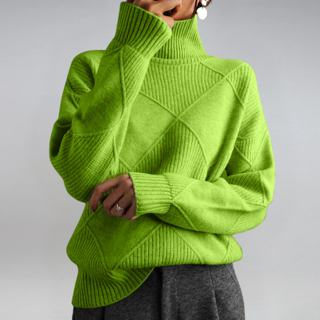 Lauren | Pull en Cachemire Luxueux à Col Montant Henri Lyon