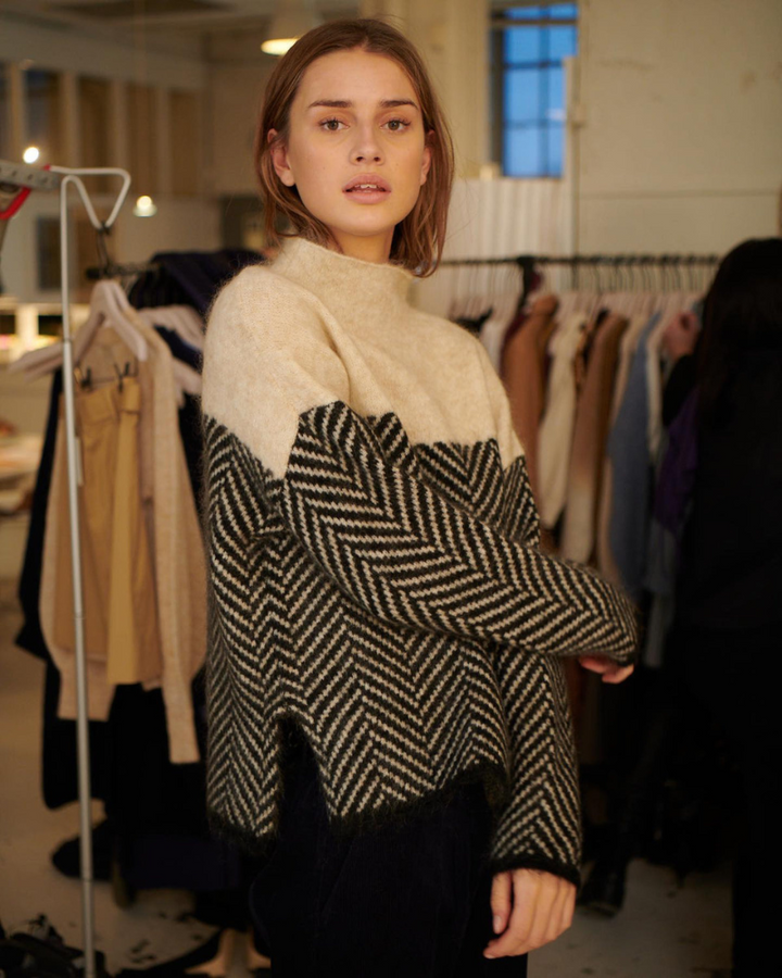 Norah | Pull en Coton à Col Montant Henri Lyon
