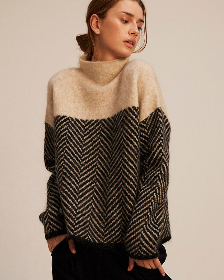 Norah | Pull en Coton à Col Montant Henri Lyon