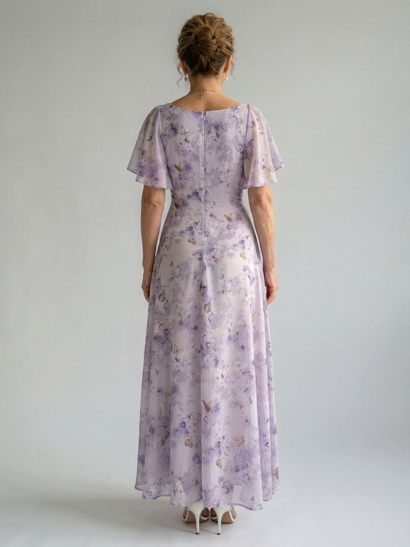 Vaelis - Robe Midi à Manches Volantes Henri Lyon